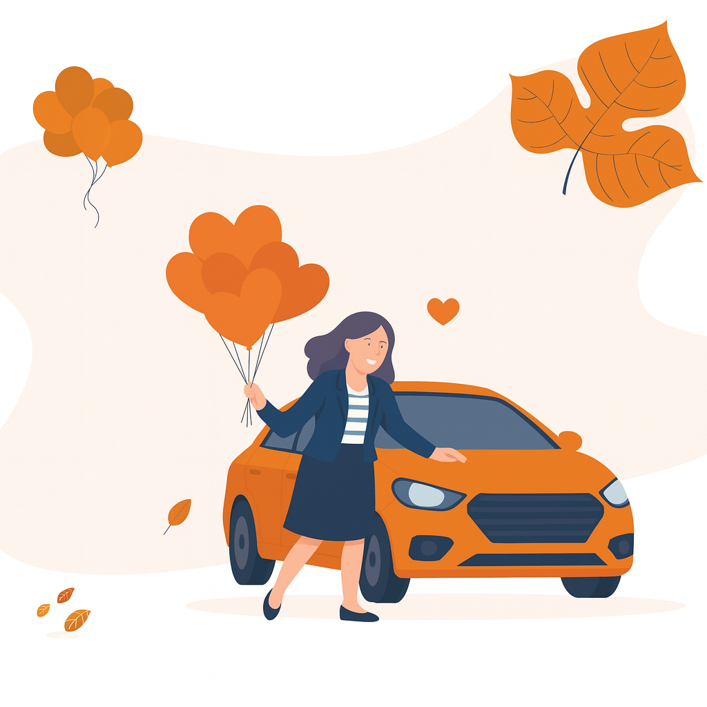 Carro e balões